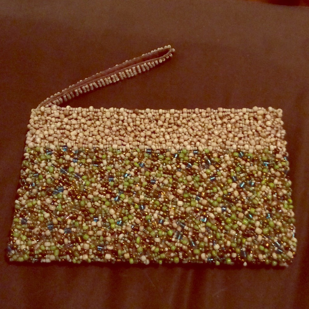 Colorful Beaded Clutch/Wristlet