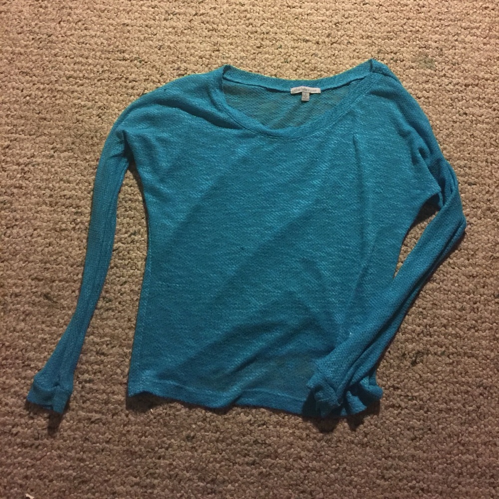 Blue see through top