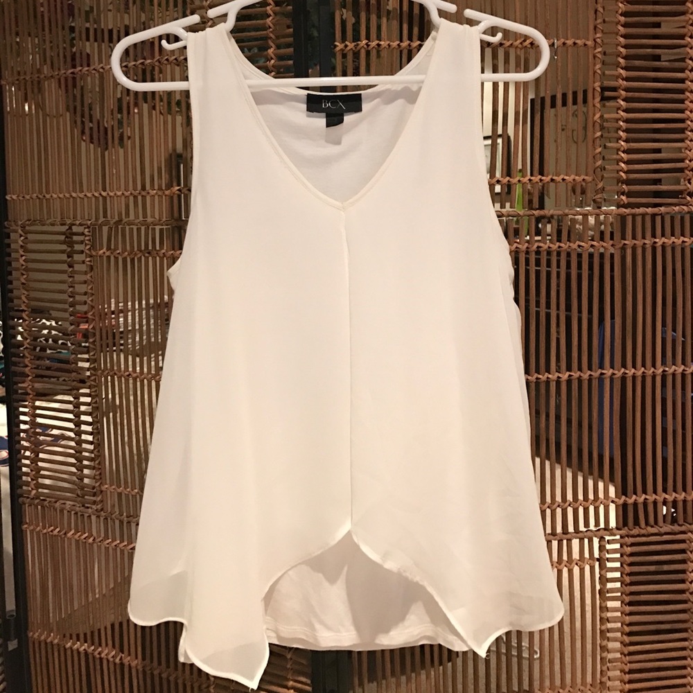 BCX Ivory Layered Tank