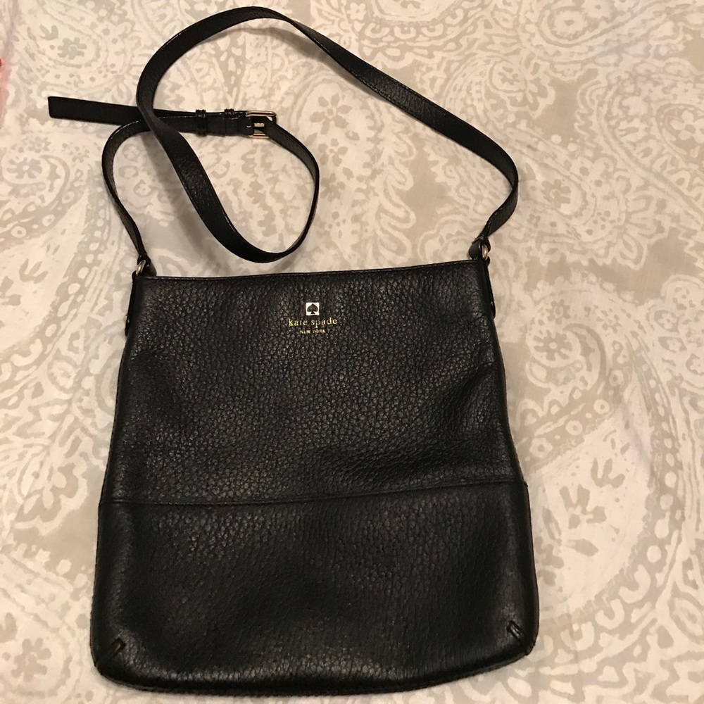 Kate spade black leather cross body