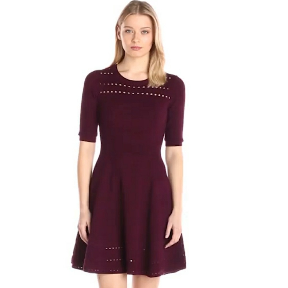 Burgundy Milly sweater dress