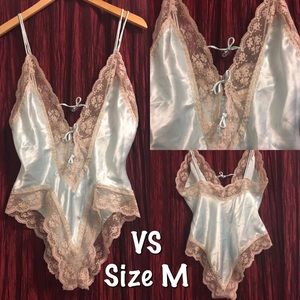 Victorias Secret blue bodysuit lingerie