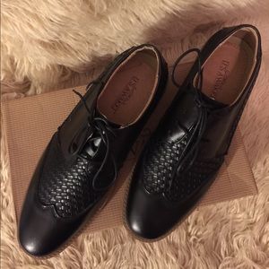 JS AWAKE Mens Eddie-37 Lace Up Oxfords Black Size 10