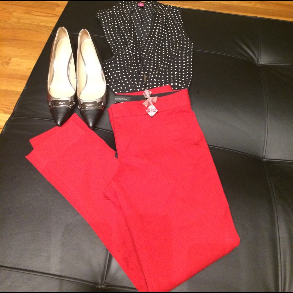 Red Banana Republic Sloan cropped pants