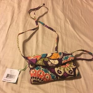 Vera Bradley Strap Wallet- Plum Crazy