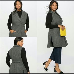 Eloquii Wool Blend Long Vest- Sz 18 (fits like 20)