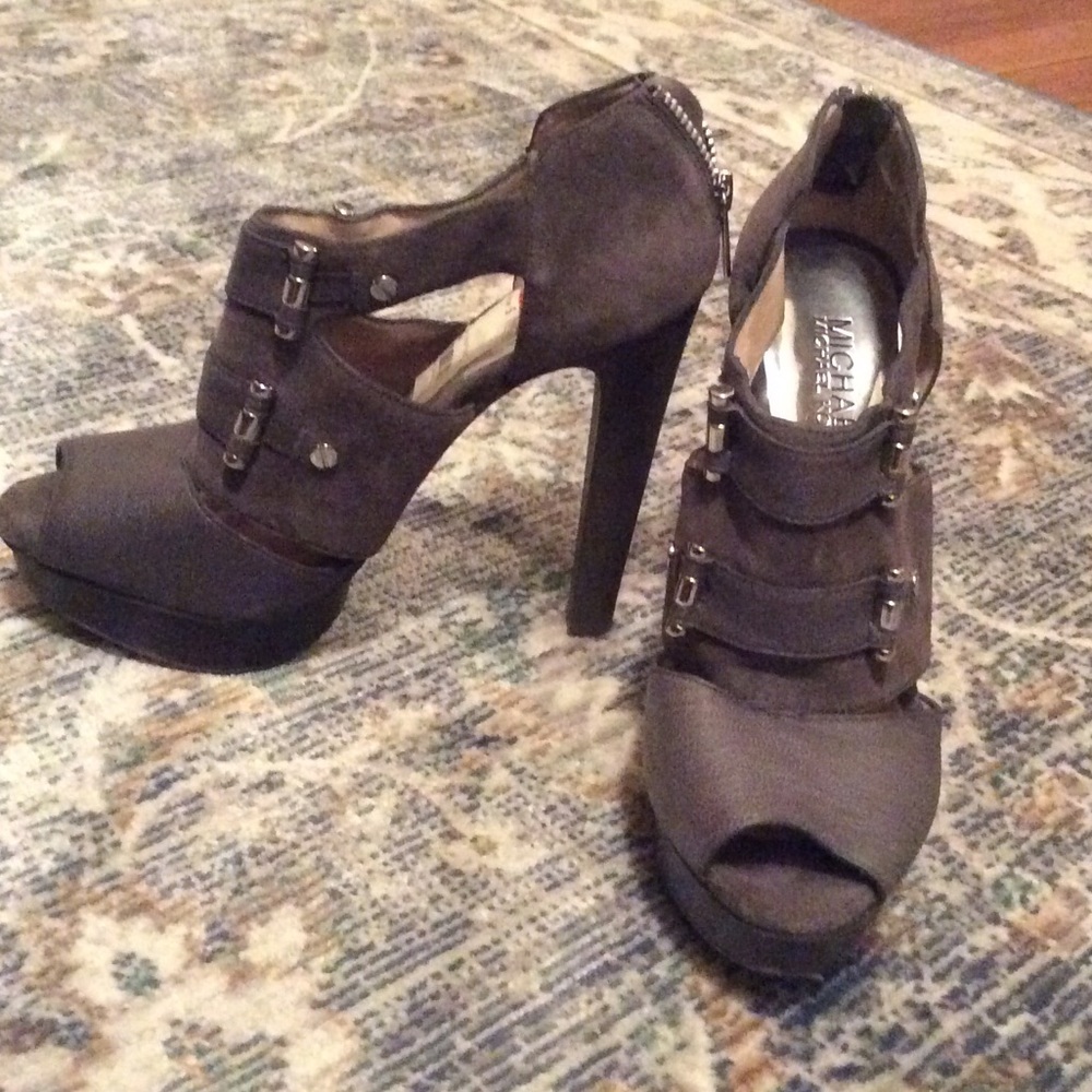 Sexy Gray Michael Kors Platform Shoes