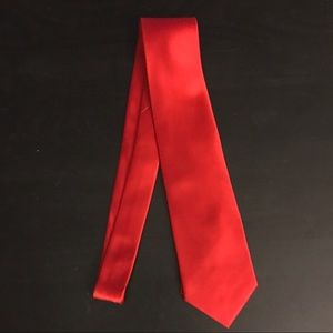 Red polyester tie