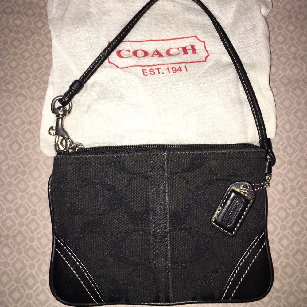 Black Coach Wristlet