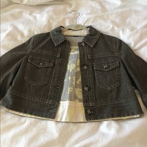 m Brand cropped brown denim jacket SZ Small