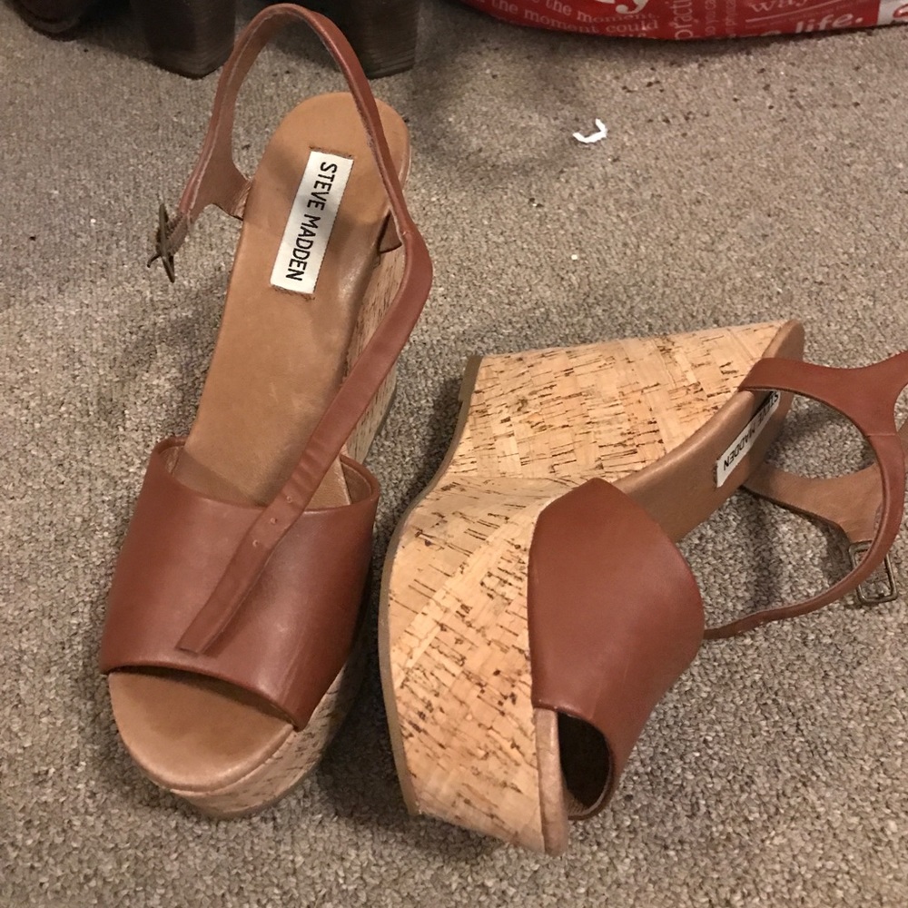 Steve Madden cork wedges