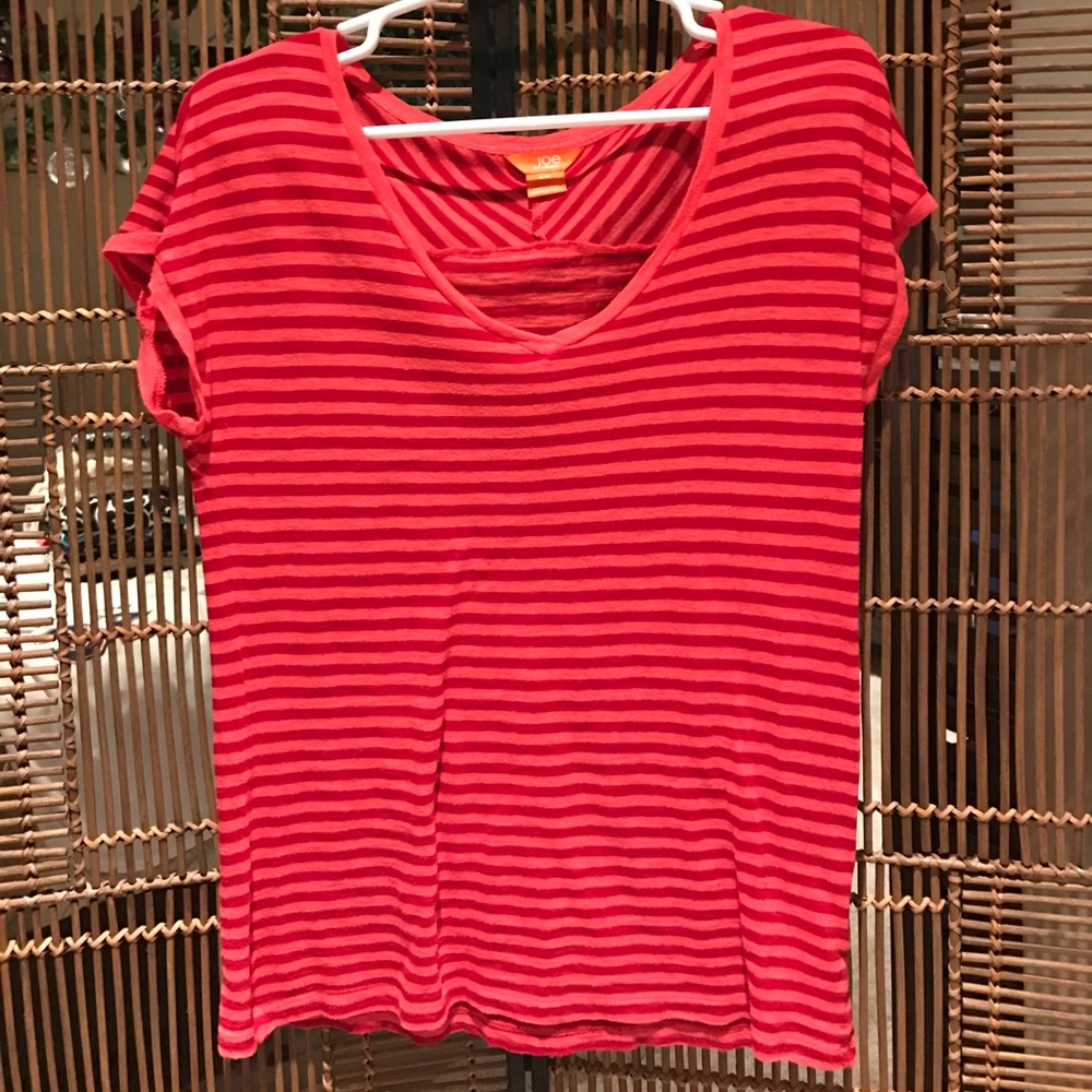 Red & Orange Striped Tee