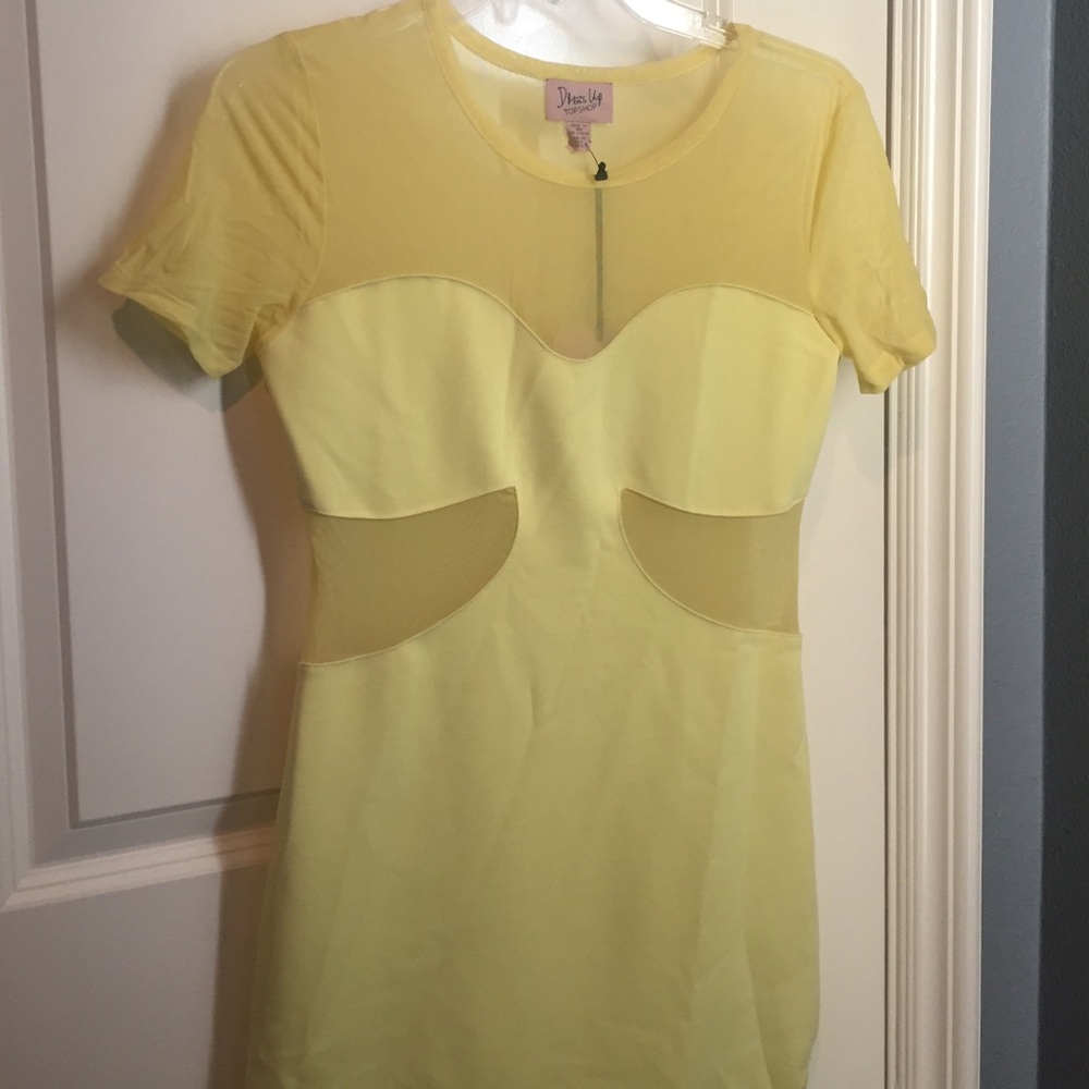 Topshop Mesh Bodycon Dress