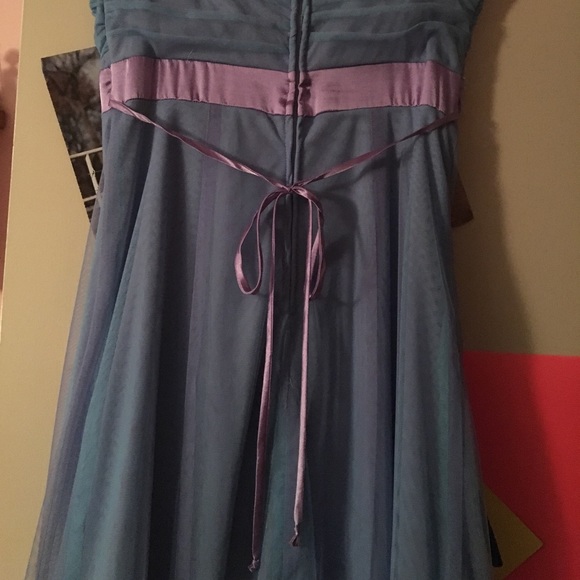 Blue/Purple Strapless Prom Dress - Picture 4 of 4