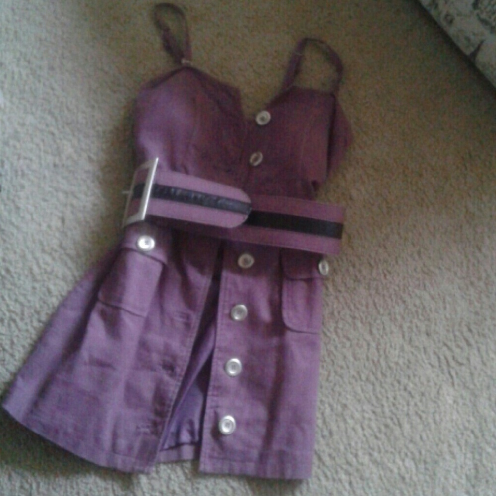 Purple bustier dress
