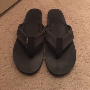 Rainbow flip flops