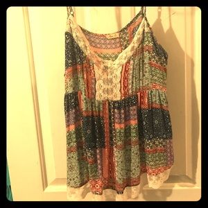 Lace multi color tank