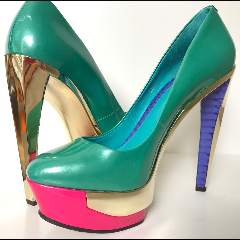Brian Atwood Patent Multi Colored Leonida Platform