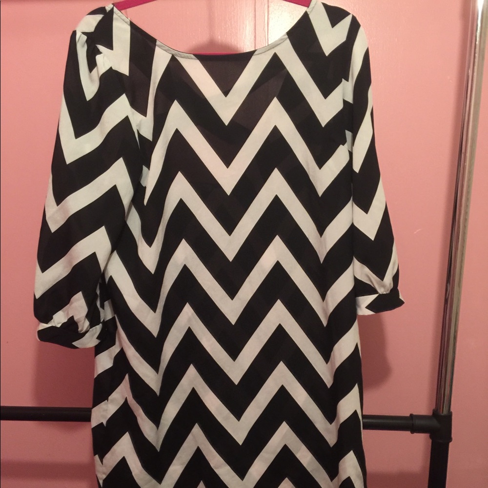 Black & White Chevron Dress