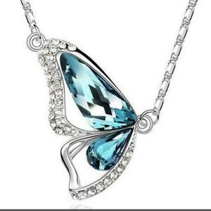 Silver plated party butterfly jewelry sets