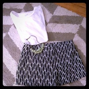 LOFT funky blue and white short