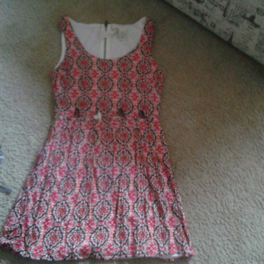 Printed red sundress