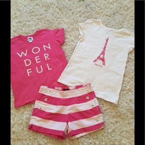 Adorable Pink Shorts & Tees - Gap, Tommy Hilfiger