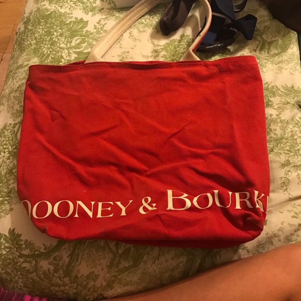 Vintage D&B red canvas tote