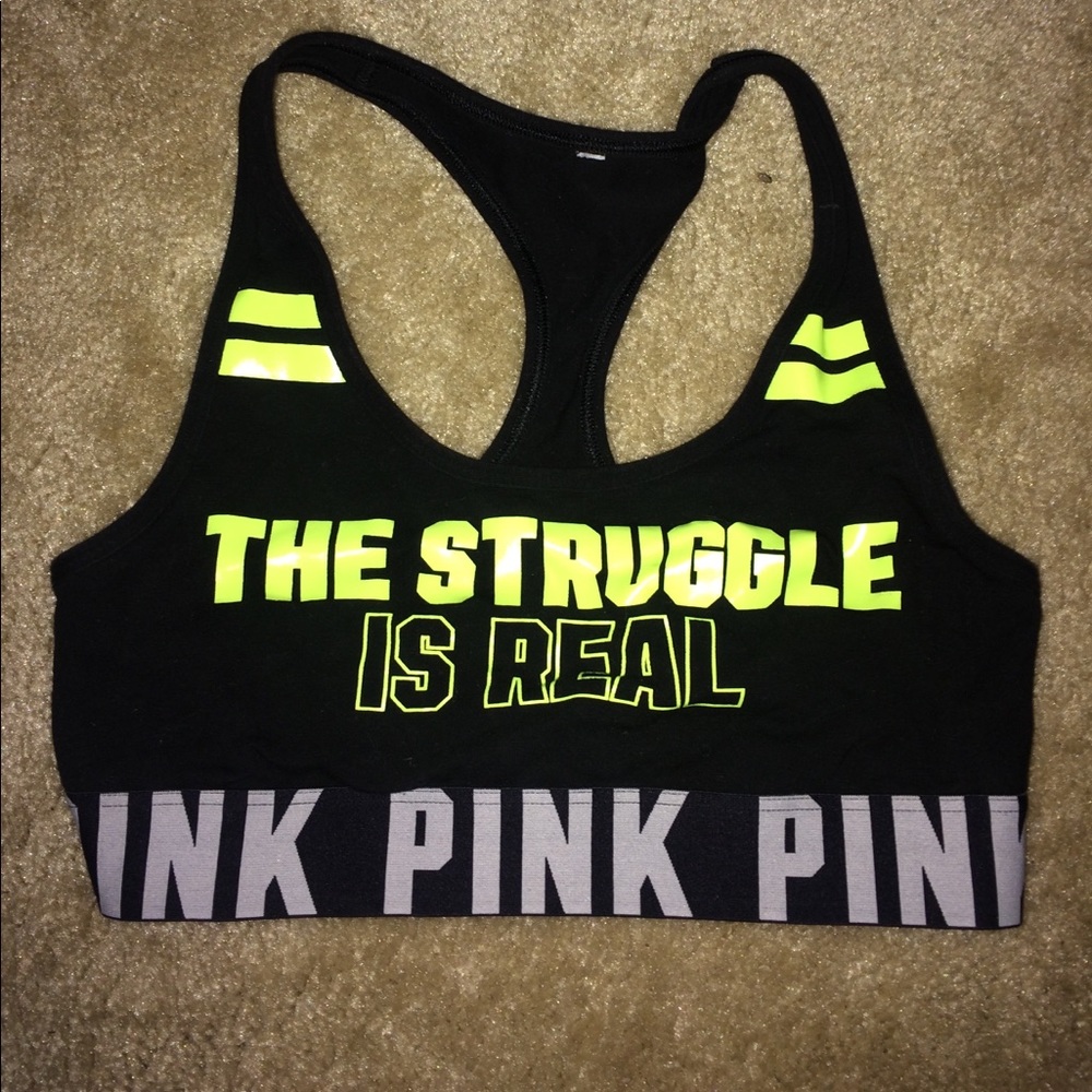 Pink Victoria secret sports bra