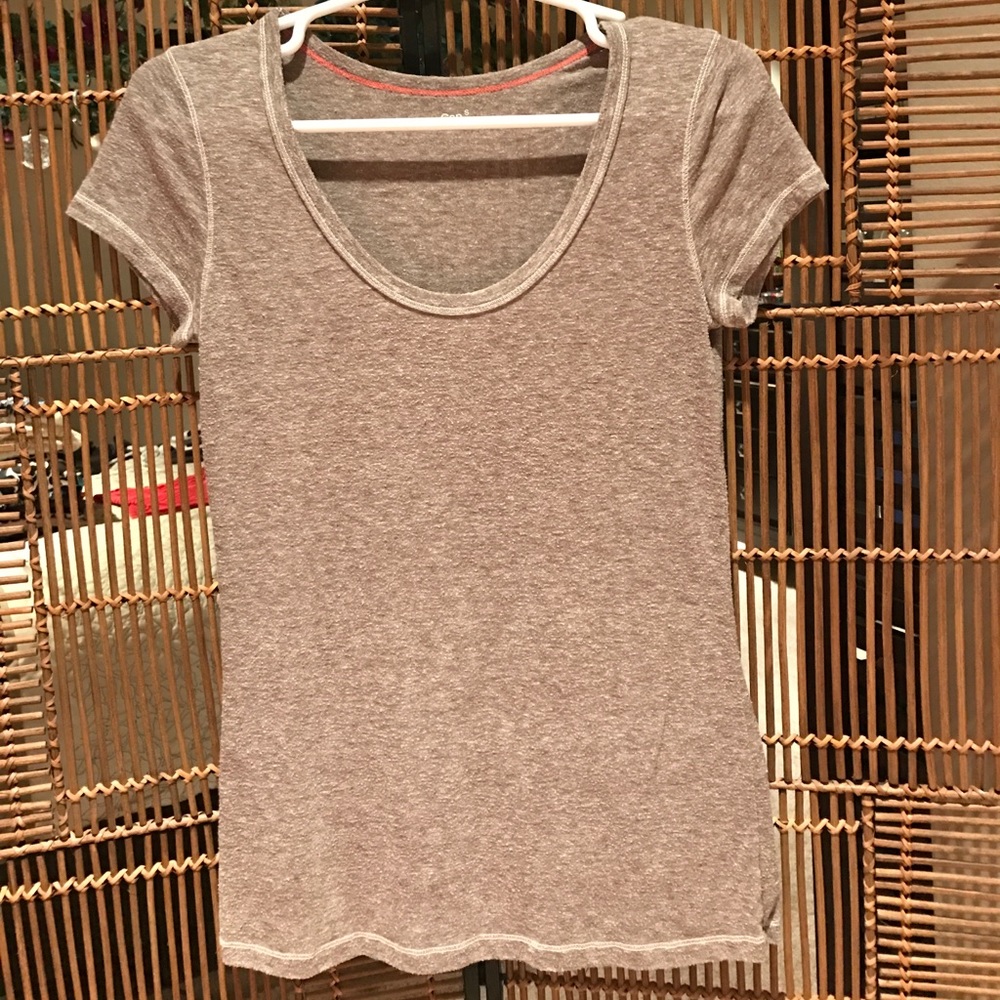 Gap Taupe Scoop-Neck Tee