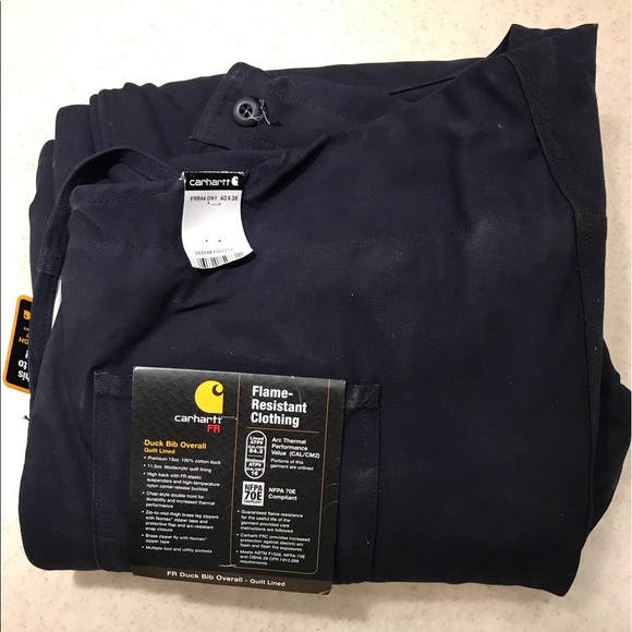 Carhartt Flame Resistant Duck Bib Overall - Picture 1 of 4