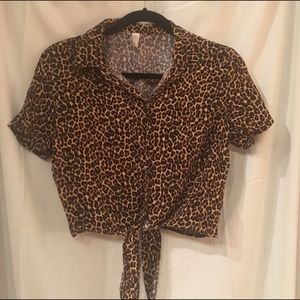 Leopard print crop top