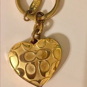 Coach keychain gold