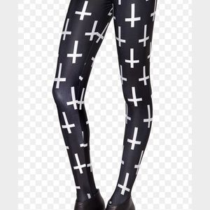 CROSS OF ST PETER BLACK LEGGINGS