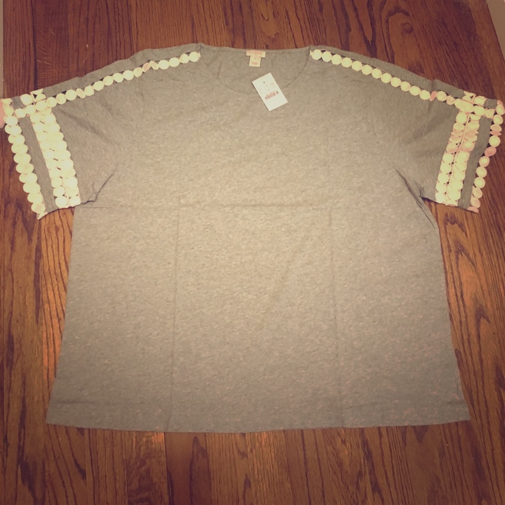 Crochet trim jcrew shirt size XXL new with tags