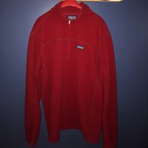 Red polyester Patagonia Quarter Zip
