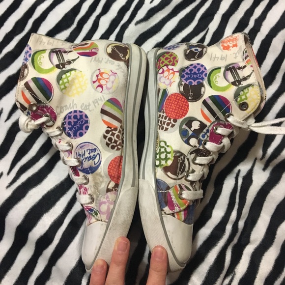 Coach Cardinal Tall High Top Sneakers A1506 - Picture 3 of 8