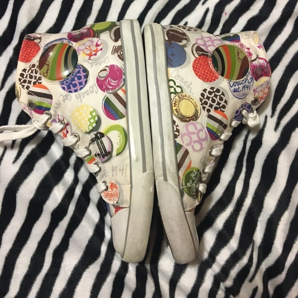 Coach Cardinal Tall High Top Sneakers A1506 - Picture 4 of 8