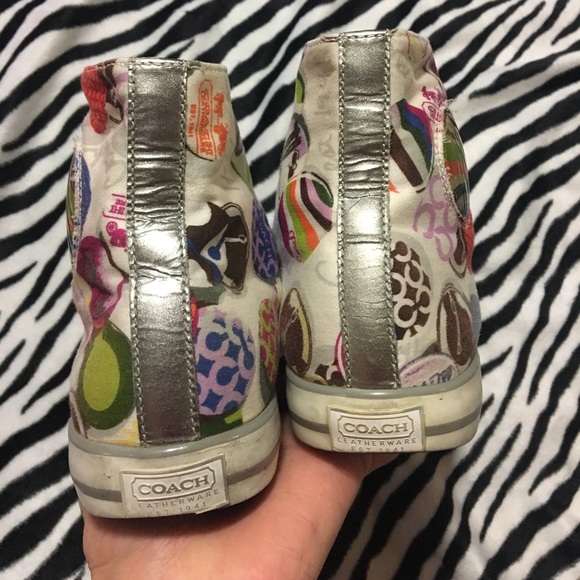 Coach Cardinal Tall High Top Sneakers A1506 - Picture 6 of 8