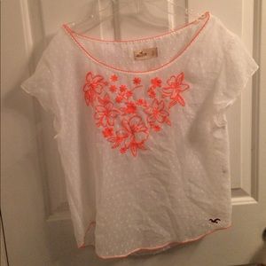 Sheer Embroidered Shirt | Hollister