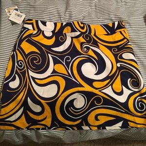 LoudMouth Skort Blue & Gold NWT