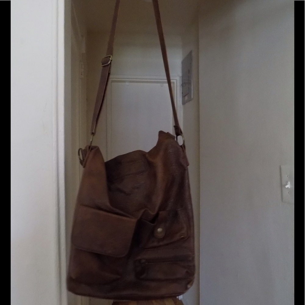 Brown Leather Crossbody | Laptop Bag