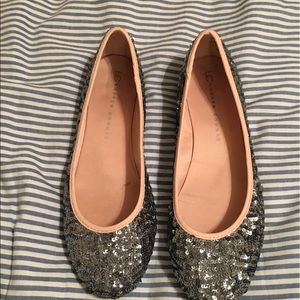 Lauren Conrad Silver Sequin Flats