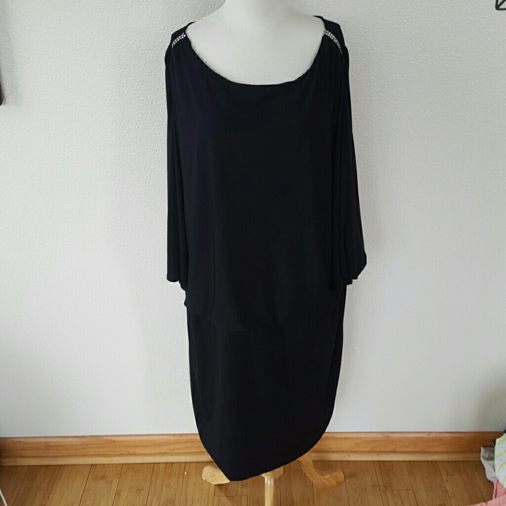 Black Dress with rhinestone accents