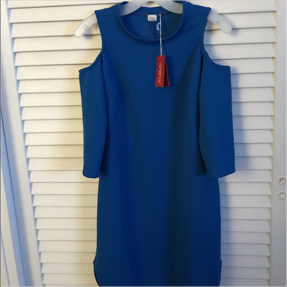 Dress blue 3/4 sleeve YAMAMAY