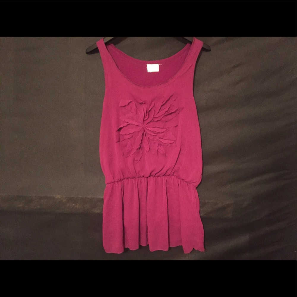 Magenta Sleeveless Blouse
