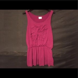 Magenta Sleeveless Blouse