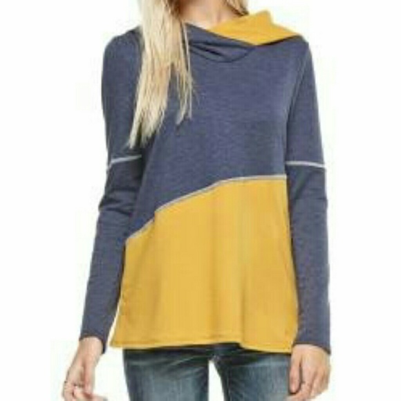 SOLD OUT • Floral Color Block Hoodie - Picture 3 of 4