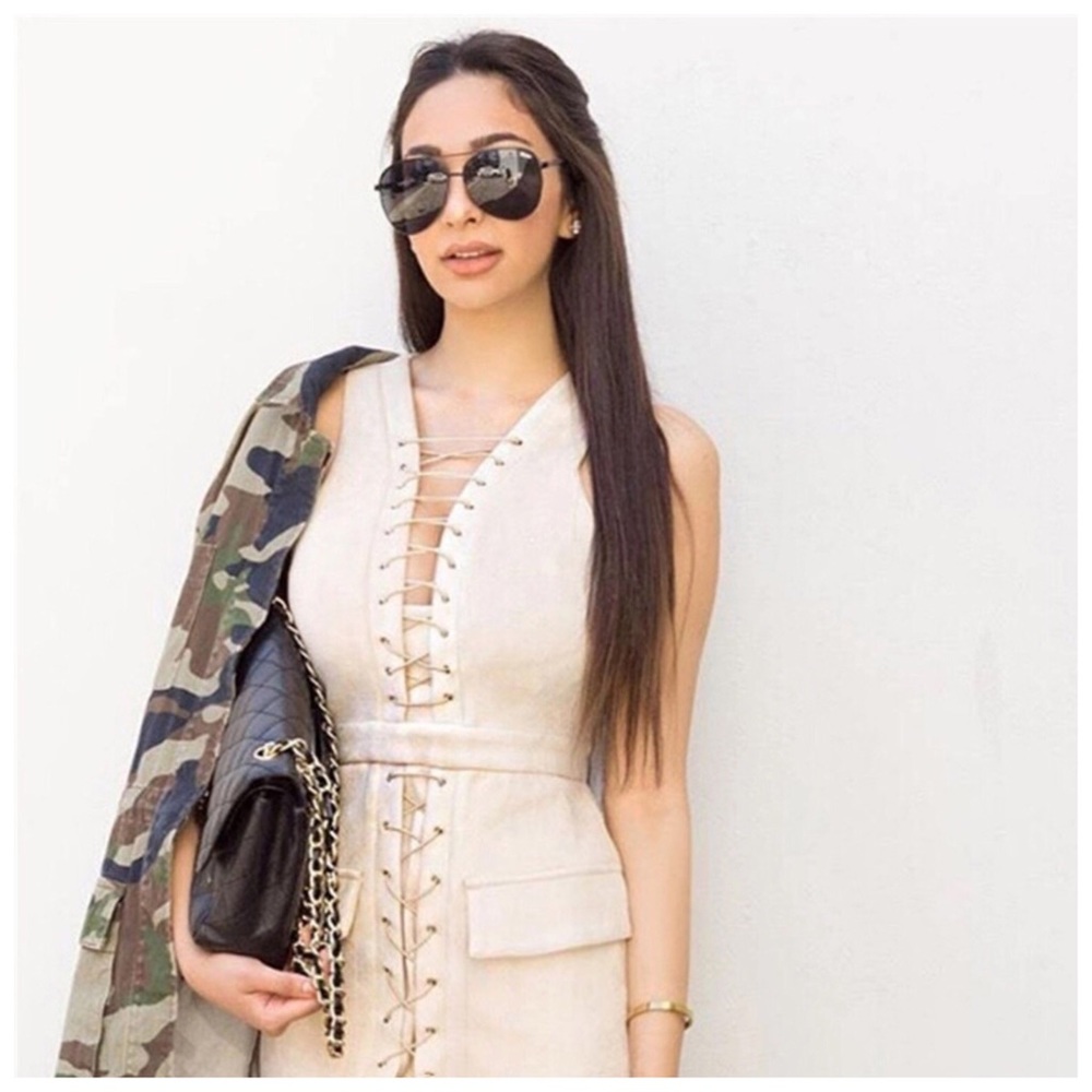 ‼️PRICE FIRM LAST CALL Microfiber Lace Up Dress - Picture 3 of 6