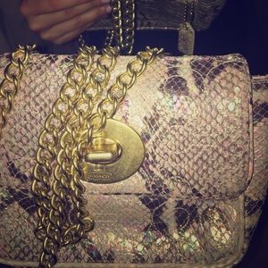 Coach snakeskin cross-body bag